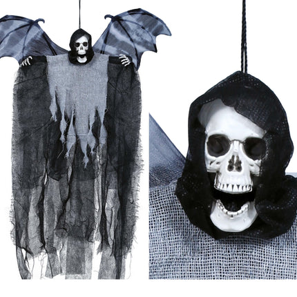 Halloween Hängedekoration Skelett mit Flügeln 60cm