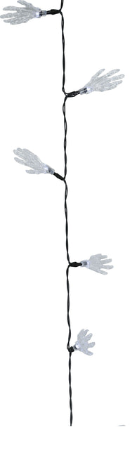Halloween Lichtgirlande LED Skelett Hand 1,15m