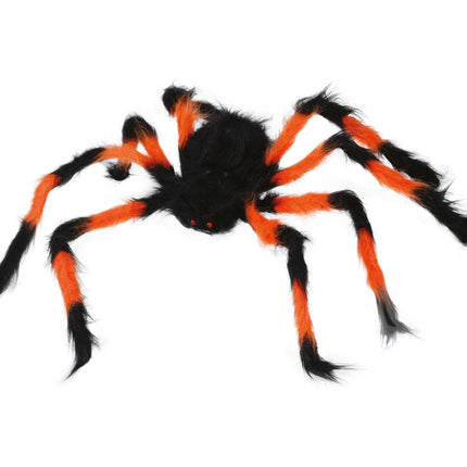 Orange Schwarze Fake Spinne 75cm