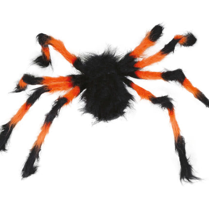 Orange Schwarze Fake Spinne 75cm