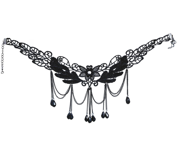 Schwarze Kette Steine