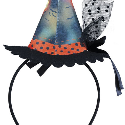 Halloween Haarband Mini Hexenhut Katze