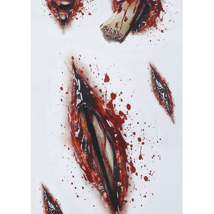 Halloween Fake Tattoos Offene Wunden