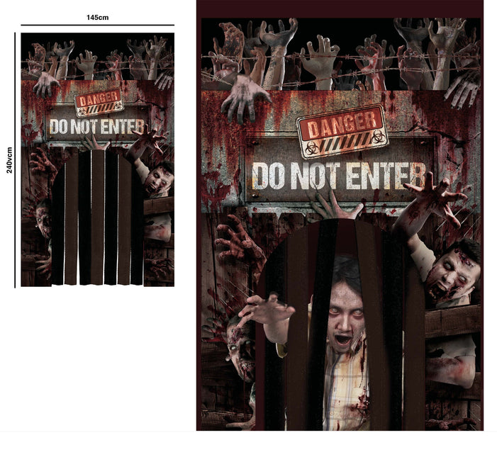 Halloween Türvorhang Dont Enter 2.45m