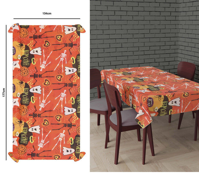 Orange Halloween Tischdecke Gespenster 1.77m