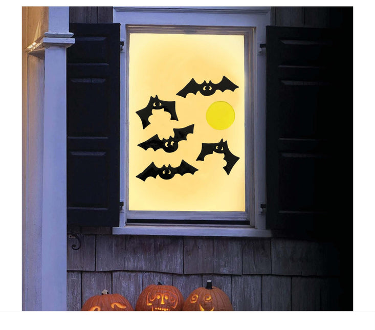 Halloween Fensterdekoration Fledermäuse