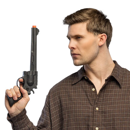 Zwart Nep Pistool Longshot 35cm