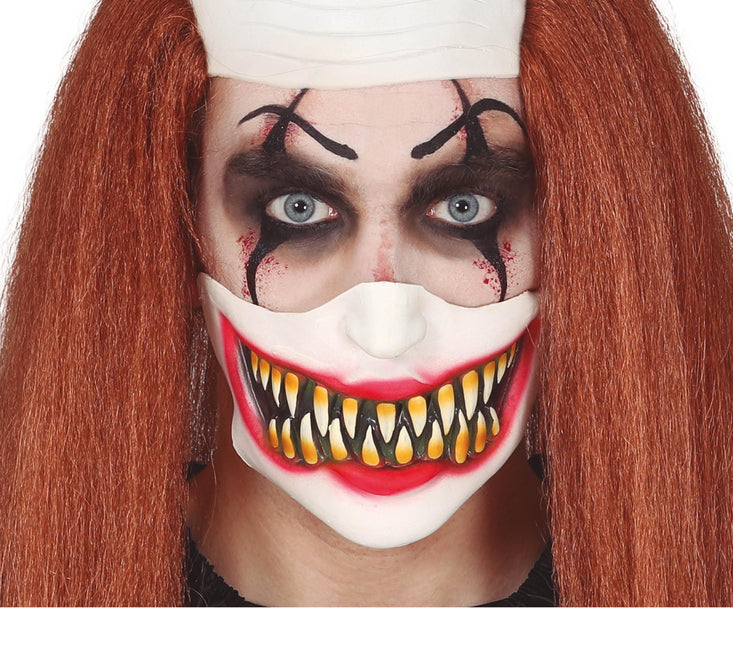 Halloween Halbmaske Clown Gesicht