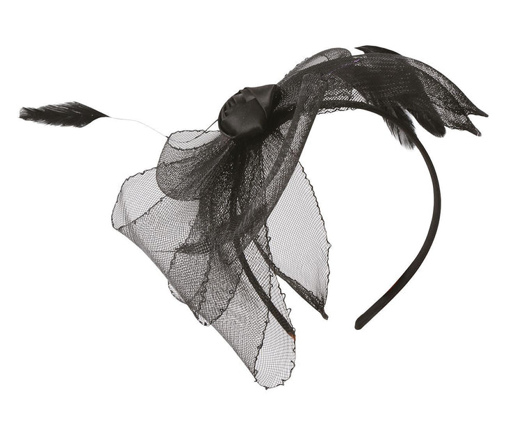 Halloween Tiara Blumen Schwarz