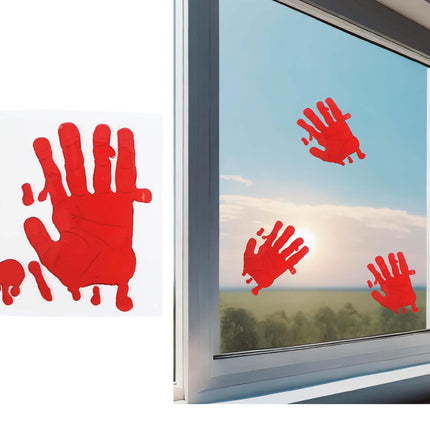 Halloween Blutige Hand Fensterdekoration 25cm