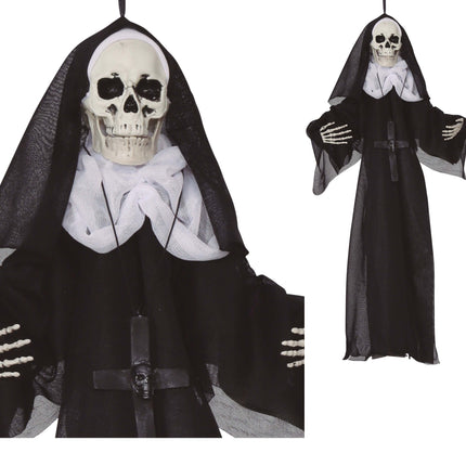 Halloween Hängende Nonne Skelett 50cm