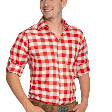 Oktoberfest Bluse Rot Weiß