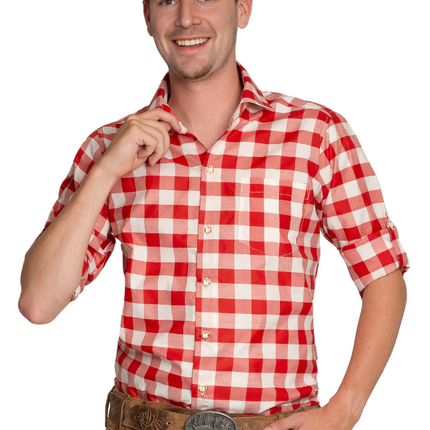 Oktoberfest Bluse Rot Weiß