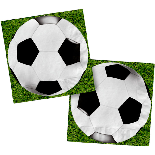 Servietten - Fußball - 33 x 33 cm - 20 Stück