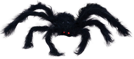 Schwarze Fake Spinne 1,25m