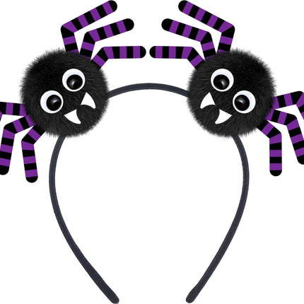 Halloween Haarband Schwarze Spinnen