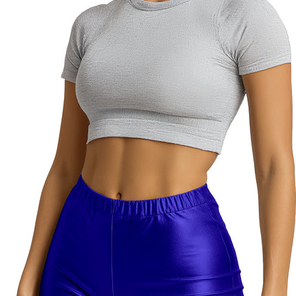 Blaue Shorts Metallic