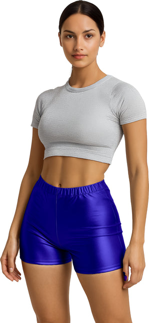 Blaue Shorts Metallic