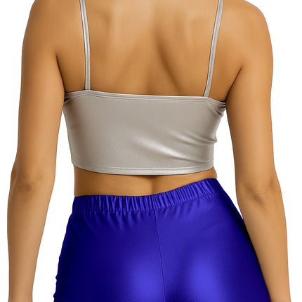 Blaue Shorts Metallic