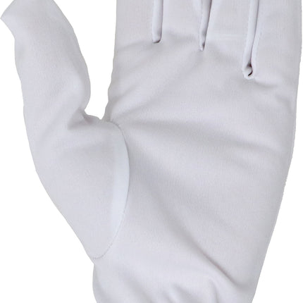 Weiße Handschuhe Polyester 24cm