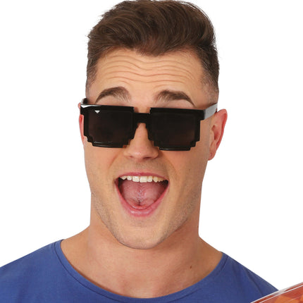 Pixelbrille (schwarz)