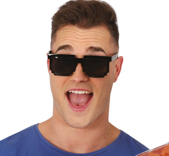 Pixelbrille (schwarz)
