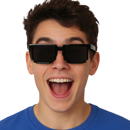 Pixelbrille (schwarz)
