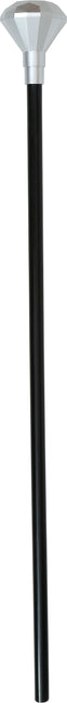 Schwarzer Silber Gehstock Diamantknauf 85cm