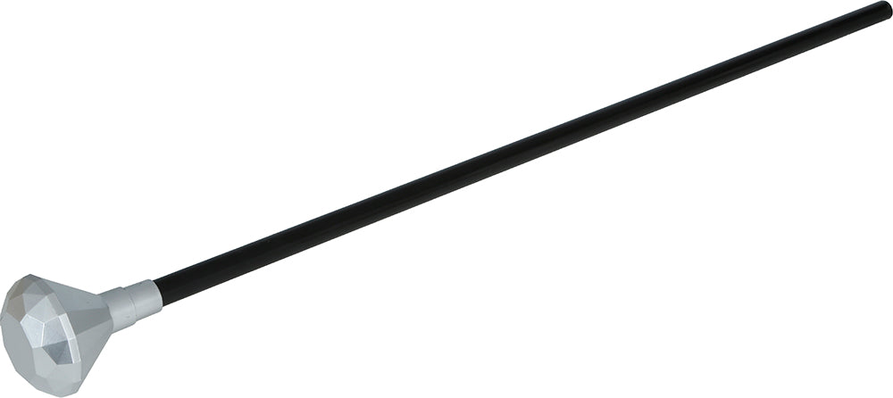 Schwarzer Silber Gehstock Diamantknauf 85cm