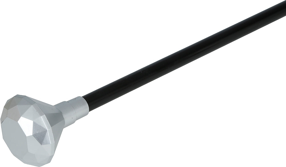 Schwarzer Silber Gehstock Diamantknauf 85cm