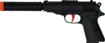 Pistole mit Schalldämpfer 29 cm