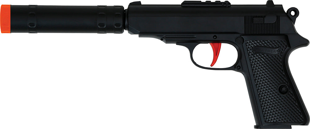 Pistole mit Schalldämpfer 29 cm