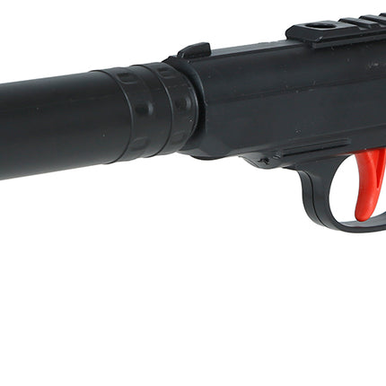 Pistole mit Schalldämpfer 29 cm