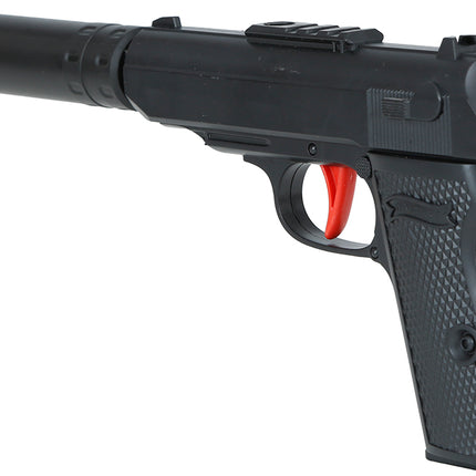Pistole mit Schalldämpfer 29 cm