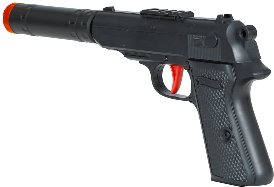 Pistole mit Schalldämpfer 29 cm