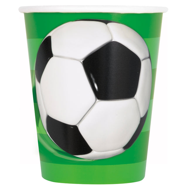 3D Fußball 9oz Pappbecher, 8ct