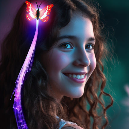 33 cm Glasfaser, led, Büschel mit Schmetterling