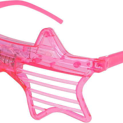 Sternenbrille Rosa mit Licht