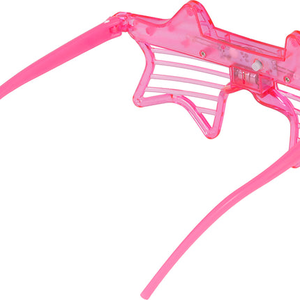 Sternenbrille Rosa mit Licht