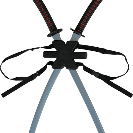 Schwarzes Fake-Schwert Samurai 95cm 2Stück