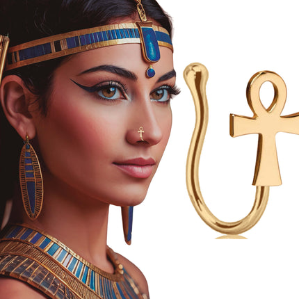 Fake Nasenpiercing Gold