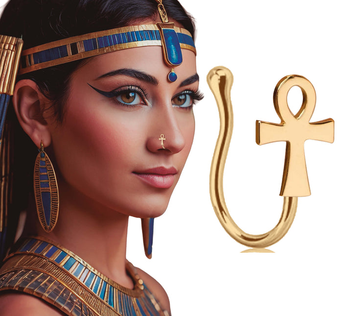 Fake Nasenpiercing Gold