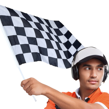 Race Flag Schwarz Weiß 45x30 cm