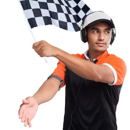 Race Flag Schwarz Weiß 45x30 cm