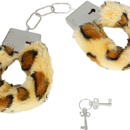Leopard Handschellen Braun Beige