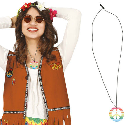 Hippie mehrfarbiger Anhänger 6 cm