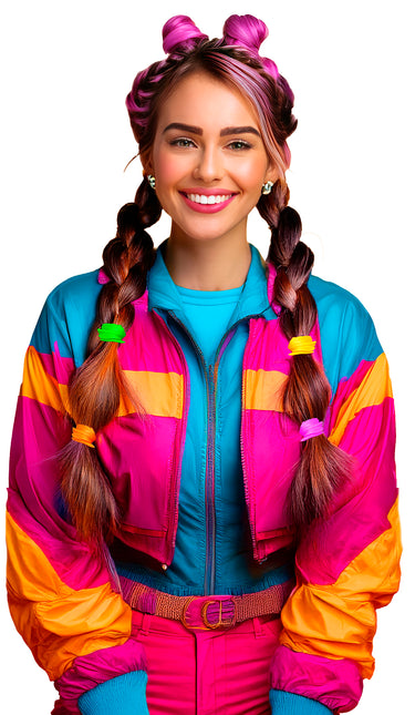 Beutel mit 5 sortierten Neon-Haarbändern