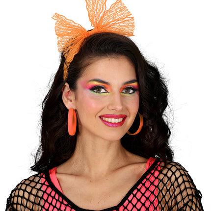 Neon-Reifenohrringe orange