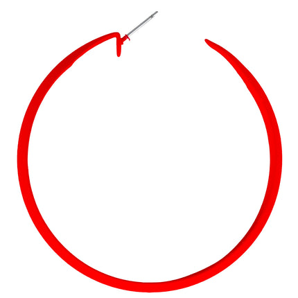 Neon Reif-Ohrringe rot