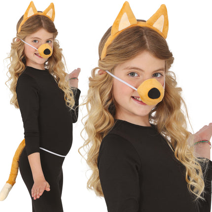 Hundekostüm Set Braun 3-teilig